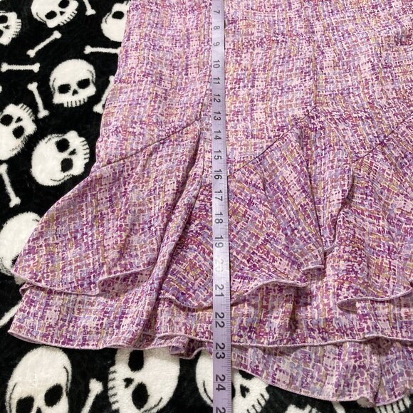 Elegant Purple Tweed Pencil Skirt - Picture 7 of 13